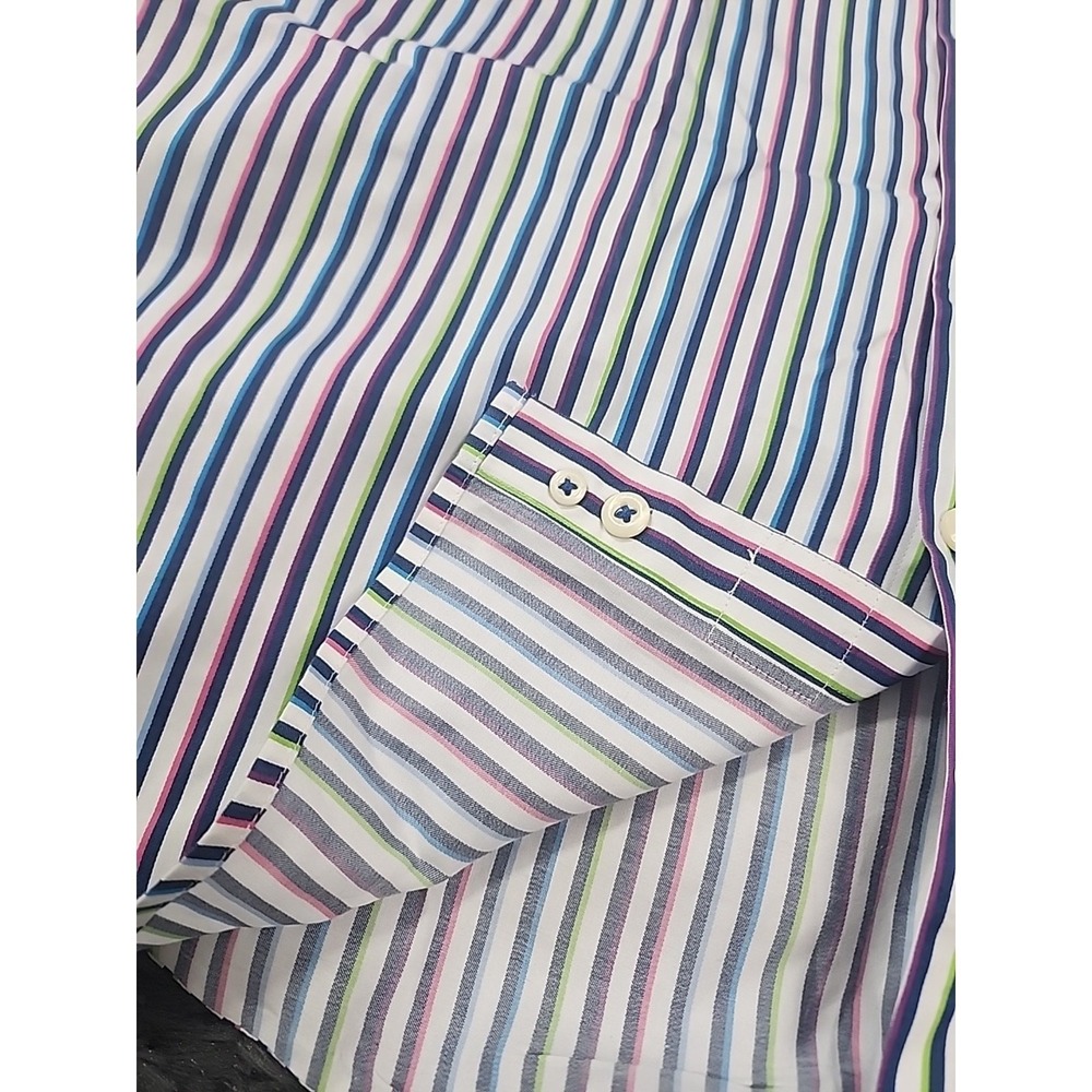 Peter Millar Xl Mens Button Down‎ Long Sleeve Striped Shirt0 - Picture 6 of 11